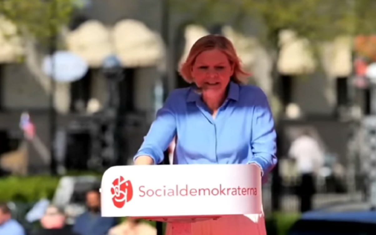 زعيمة الحزب الاشتراكي الديمقراطي (Socialdemokraterna) ، ماغدالينا أندرسون